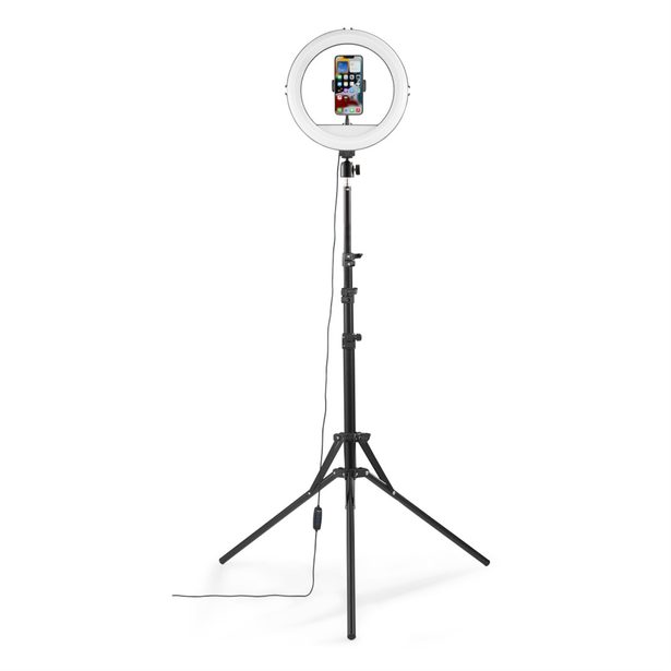 Hama SpotLight Steady 120 II, kruhové LED světlo 12" pro telefon, Bluetooth spoušť, stativ