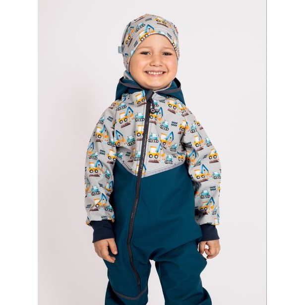 Unuo, Dětský nákrčník z fleecu Basic, Bagry