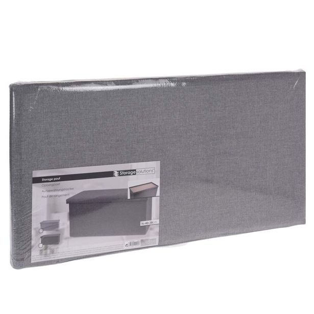 HOMESTYLING Taburet / podsedák s úložným prostorem 76 x 40 cm tmavě šedá KO-101000640tmse