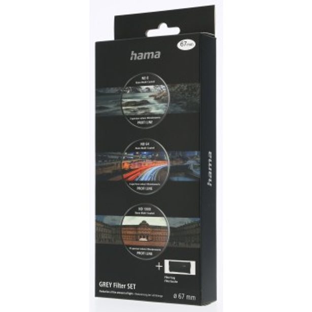 Hama set šedých filtrů ND8, ND64, ND1000, průměr 67 mm, pouzdro na filtre