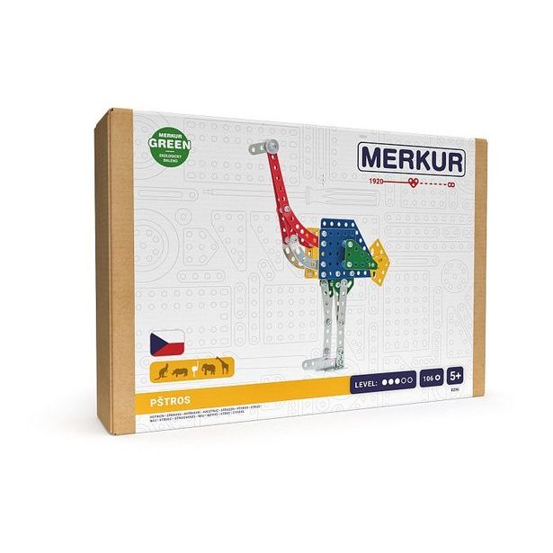 MERKUR - Stavebnice Merkur - ZOO - Pštros, 106 dílků