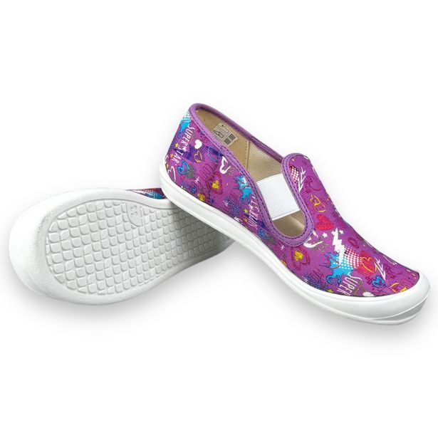 Dětské papuče na gumičku Fare - Fialové