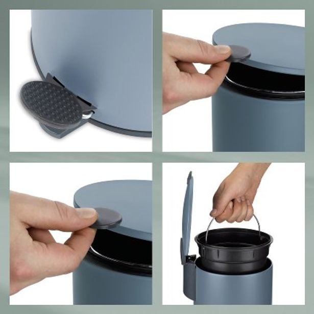 KELA Kosmetický koš nerez MATS 3 l kouřově modrá KL-23609