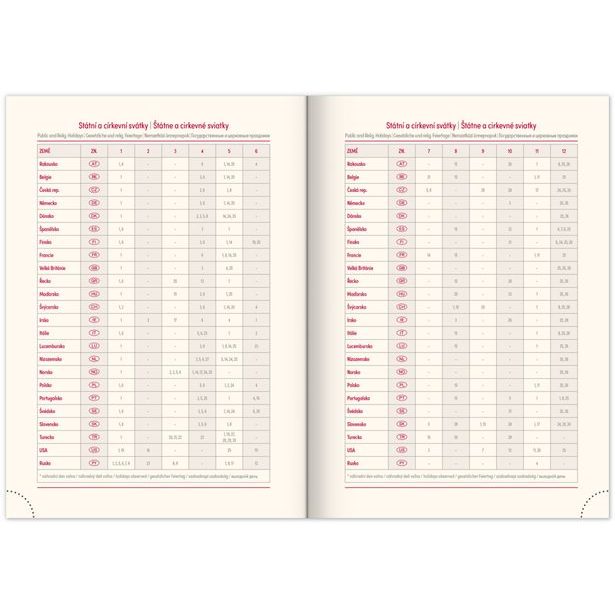 NOTIQUE Denní diář Essenza 2026, oříšek, 15 x 21 cm