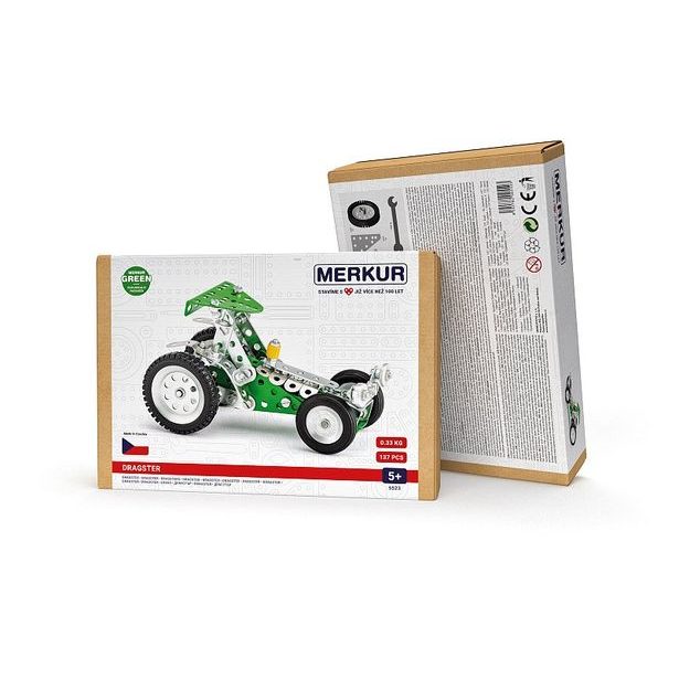 MERKUR - Stavebnice Merkur 052 - dragster, 137 dílů