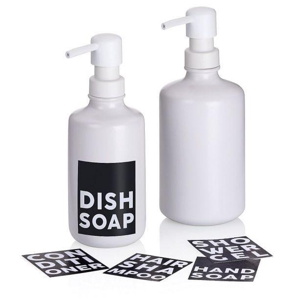 KELA Dávkovač mýdla Leonie keramický bílý 20,0 cm 8,5 cm 500,0 ml KL-23697