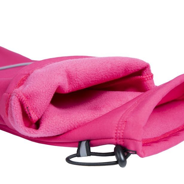 Softshellové nepromokavé kalhoty podšité fleecem ružové