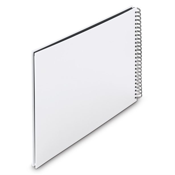 Hama album klasické spirálové FINE ART 36x32 cm, 50 stran, bílá, černé listy