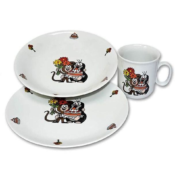 soupr. 3díl. KRTEK a dort, fólie, děts.jídel.CAIRO,český porc.,fólie