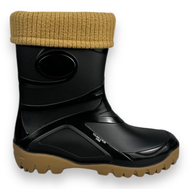 Dětské zateplené holínky YOUNG 2 FUR - Černá