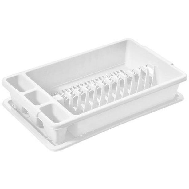 odkapávač 42x26,5x 8,8cm, LUNA bílá, na nádobí, malý