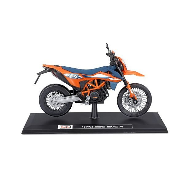 Maisto Maisto - Motocykl se stojánkem, 2023 KTM 690 SMC R, oranžovo-modrá, 1:12