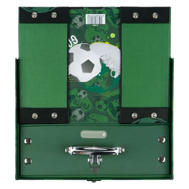 BAAGL Skládací školní kufřík Fotbal s kováním