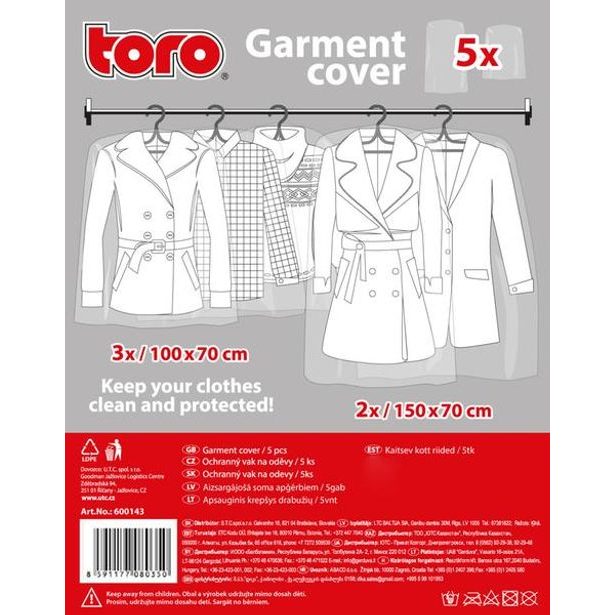 TORO OCHRANNÝ VAK NA ODĚV, 3KS 70X100CM, 2KS 70X150CM_hamashop