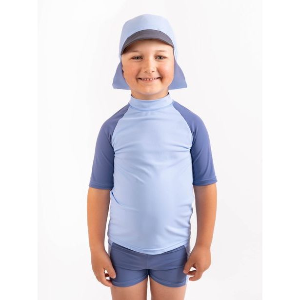 Unuo, Dětská kšiltovka s plachetkou a UV ochranou 50+, Sv. Modrá