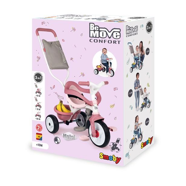 Tříkolka Be Move Comfort růžová