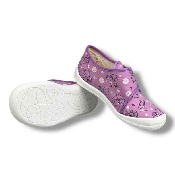 Dívčí papuče na suchý zip Fare - Kočička