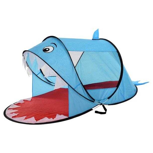 PROGARDEN Plážový stan samorozkládací UV 50 ŽRALOK KO-X61900570modr