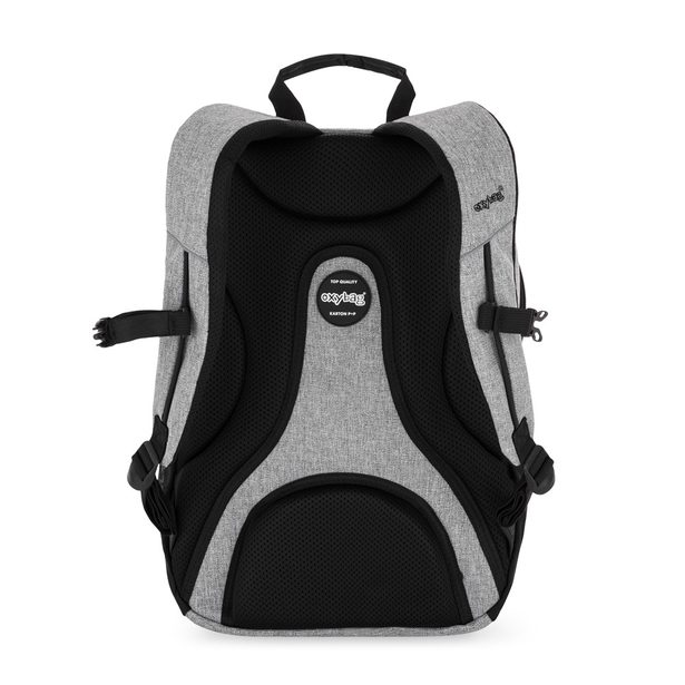 Studentský batoh + etue OXY Sport Grey Melange