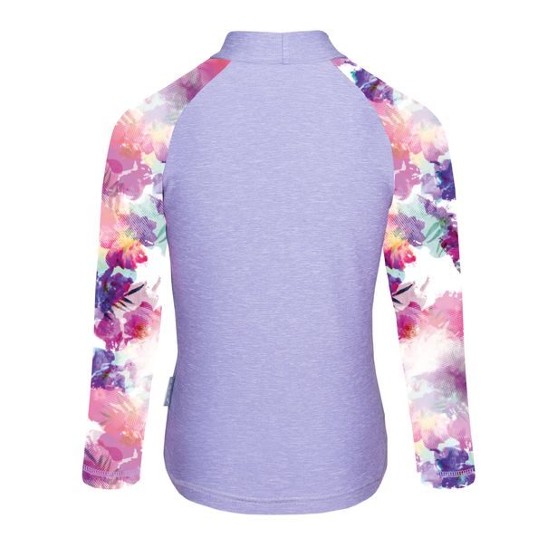 Unuo, Dětské funkční tričko dl. rukáv se stojáčkem UV 50+, Žíhaná holubičí šedá, Modernico