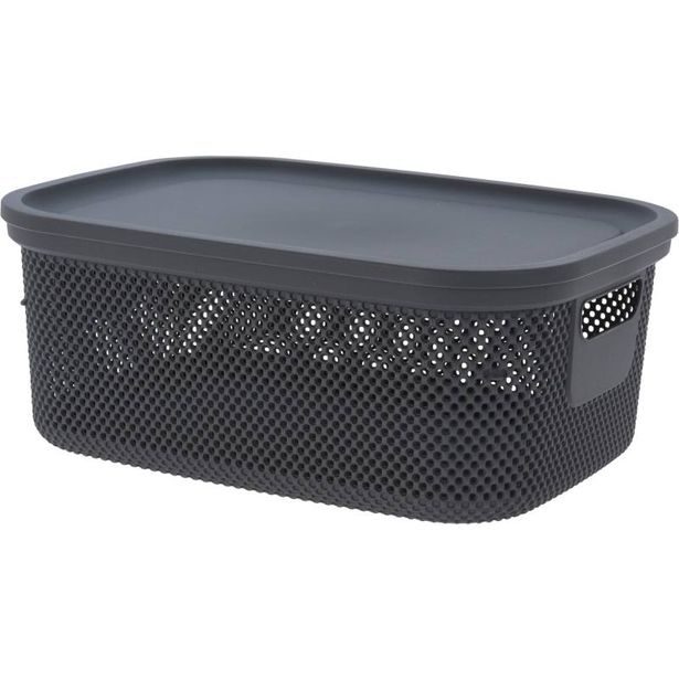 EXCELLENT HOUSEWARE Úložný koš s víkem 12 l černá KO-027000200cern