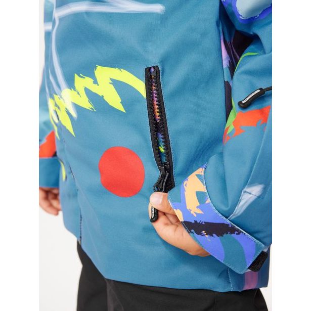 Unuo Dětská zimní bunda Polar, Kobaltová, Fantazie