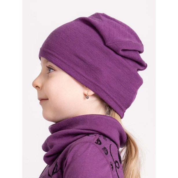 Unuo, Dětský merino nákrčník Basic, Ostružinová