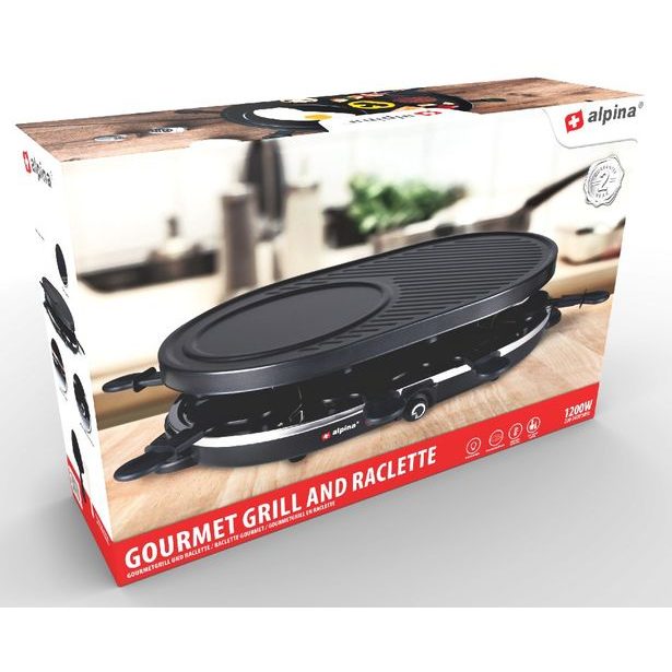 ALPINA Elektrický gril + raclette multifunkční 1200W ED-218240