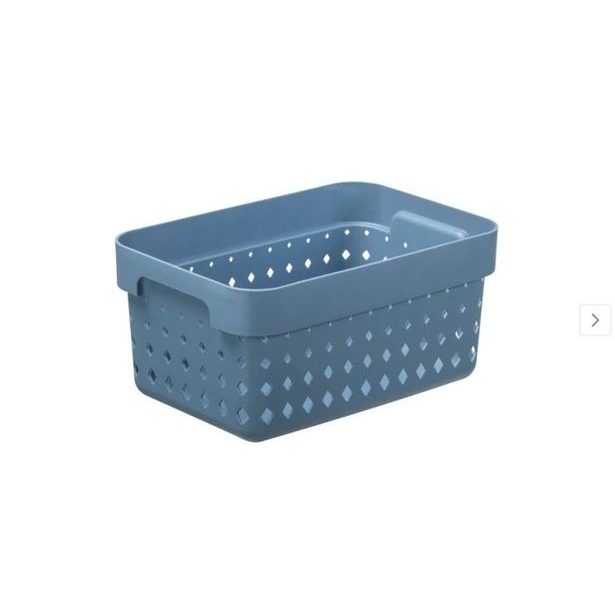 košík SEOUL S, 26x18x12,6cm-sev.modrý, plast