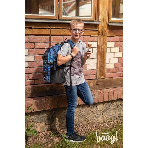 BAAGL Školní batoh Skate Struktury