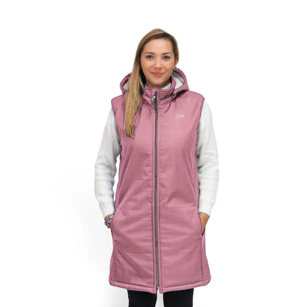 ESITO Dámská zimní softshellová vesta s beránkem Antique pink - růžová