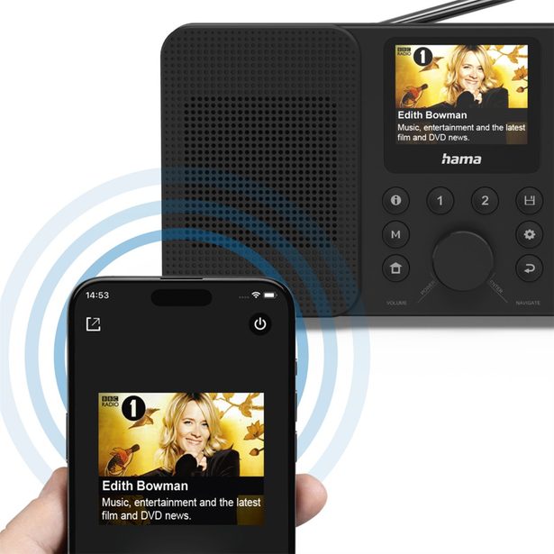 Hama digitální a internetové rádio DIR10, DAB+/FM/Bluetooth, App ovládání