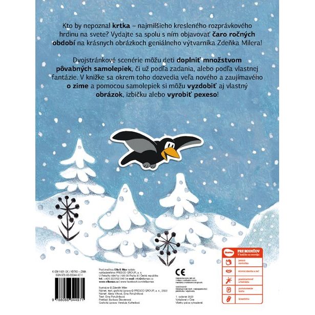 KRTKO a ZIMA ─ Kniha samolepiek