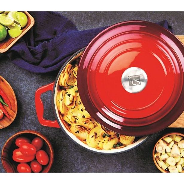 CS SOLINGEN Sada nádobí litinová Xanten 7 ks červená CS-067489