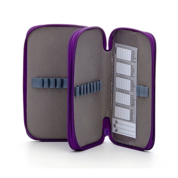 EMIPO Školský peračník 2-patra Flowers fialová