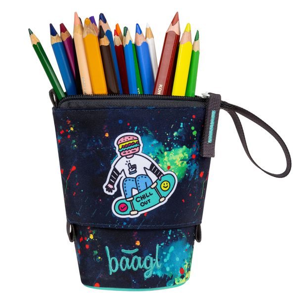 BAAGL Školní penál Pastelkovník Chill GRS