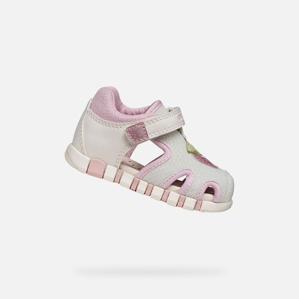 Šedé dívčí sandály pro první kroky Geox Sandal Iupidoo