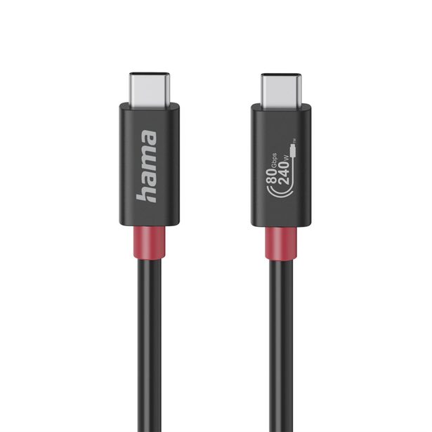 Hama USB-C kabel USB4, 1 m, 80 Gb/s, 240 W
