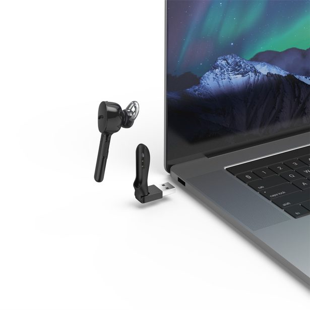 Hama MyVoice1300, Bluetooth headset mono, pro 2 zařízení, Siri, Google Ass., nabíjecí stanice