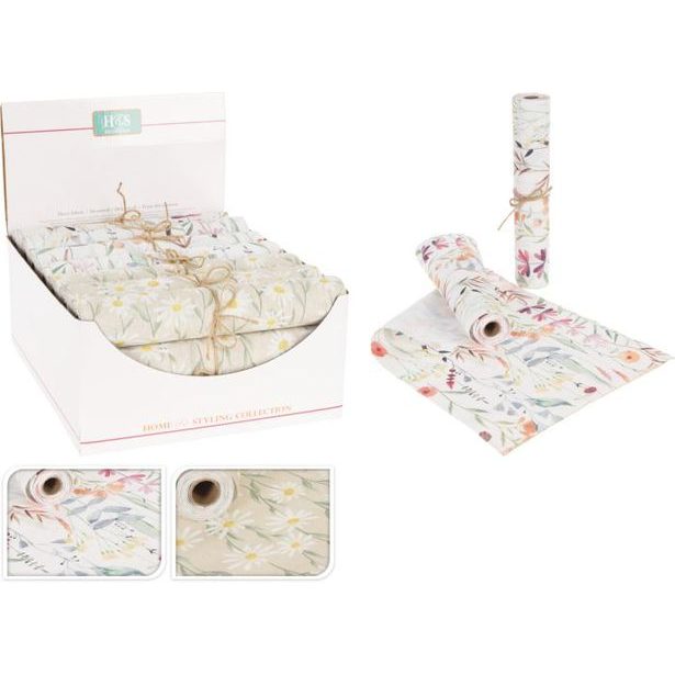 látka DECOFABRIC 28x300cm, KVĚTINY, mix dekorů