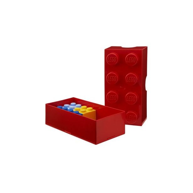 LEGO box na svačinu 100 x 200 x 75 mm - červená