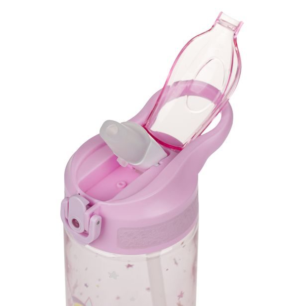 BAAGL Tritanová láhev na pití s brčkem Rainbow Unicorn 500 ml