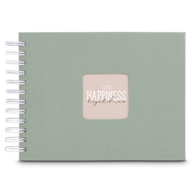 Hama album klasické spirálové FINE ART 24x17 cm, 50 stran, sage, bílé listy