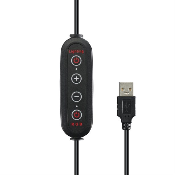 Hama SpotLight FoldUp RGB 102, kruhové LED světlo 10,2" pro smartphony, RGB, skládací