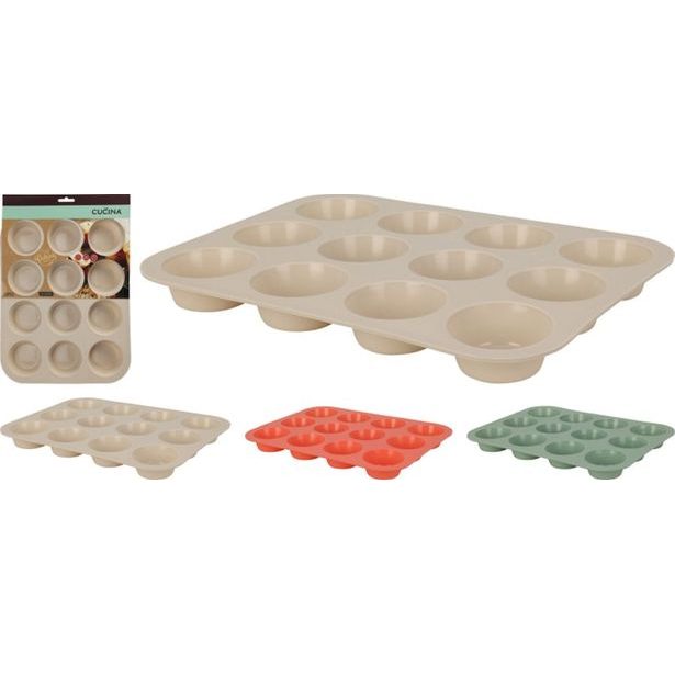 forma MUFFINY 12ks, 33x25x3cm,mix barev, silikon