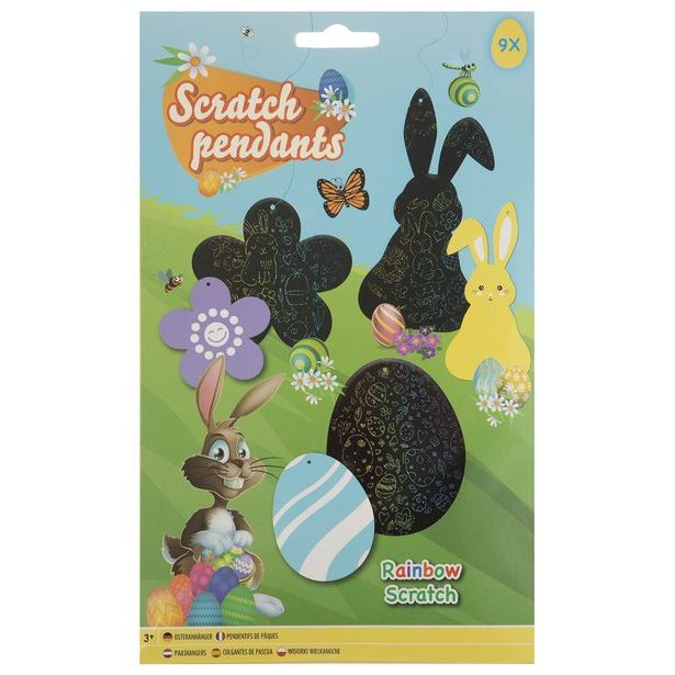 Velikonoční škrabací přívěsky, 8,5 cm