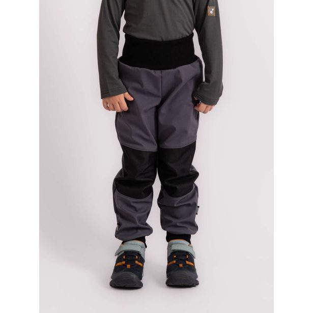 Unuo, Batolecí softshellové kalhoty s fleecem Street Strong, Tm. Šedá