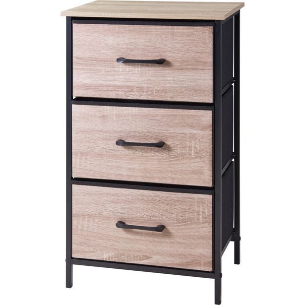 EXCELLENT HOUSEWARE Regál kovový se 3 zásuvkami 45 x 30 x 75 cm KO-BA3000020