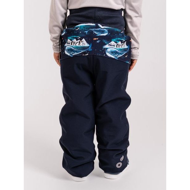 Unuo, Batolecí softshellové oteplovačky se sherpou Plus, Tm. Modročerná, Tučňáci