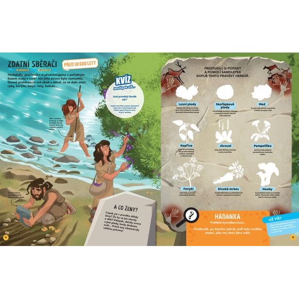 MISE PRAVĚK – Pátrej a lušti se samolepkami